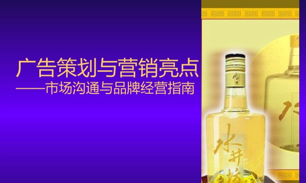 广告策划与营销亮点.ppt