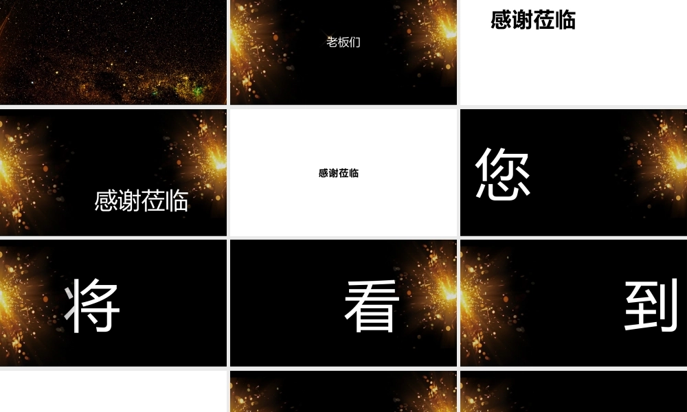 【编号161】黑金系企业通用开场快闪PPT模板.pptx