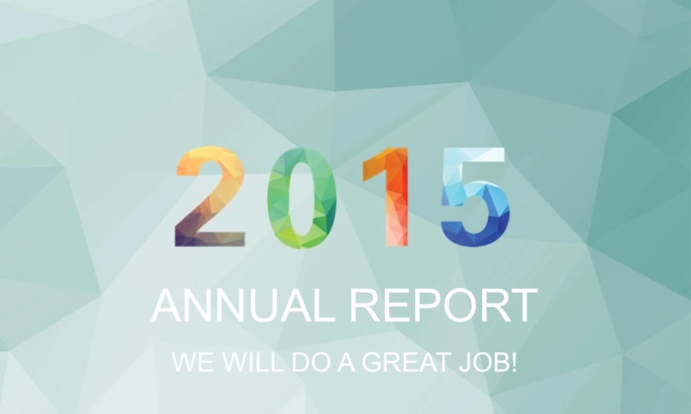 15 英文多彩清新商务季度汇报模板.ppt