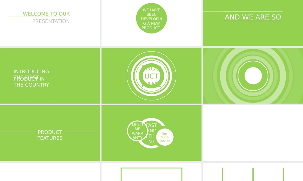 【编号38】绿色酷炫快闪动画动态视频介绍PPT模板.pptx