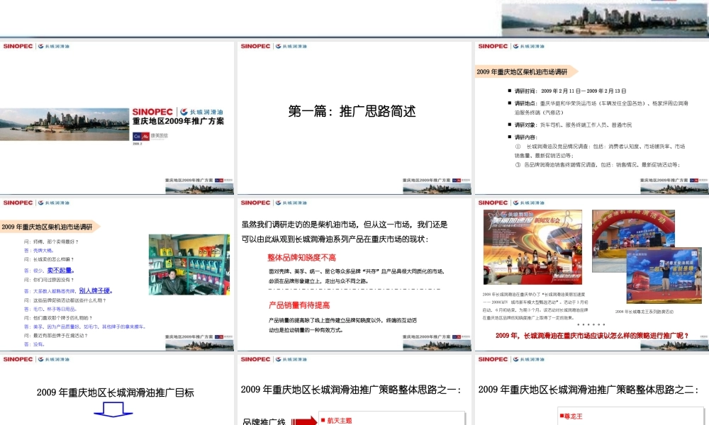 “润渝”计划—长城润滑油2009重庆地区推广方案(青苹果).ppt