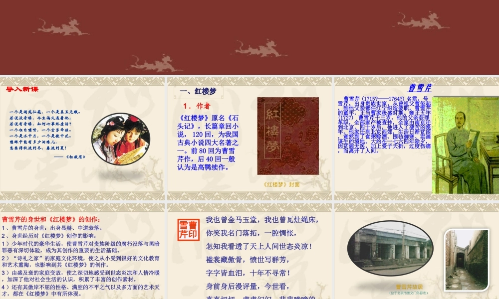 2：第21课 清朝前期的文学艺术（共39张PPT）.ppt