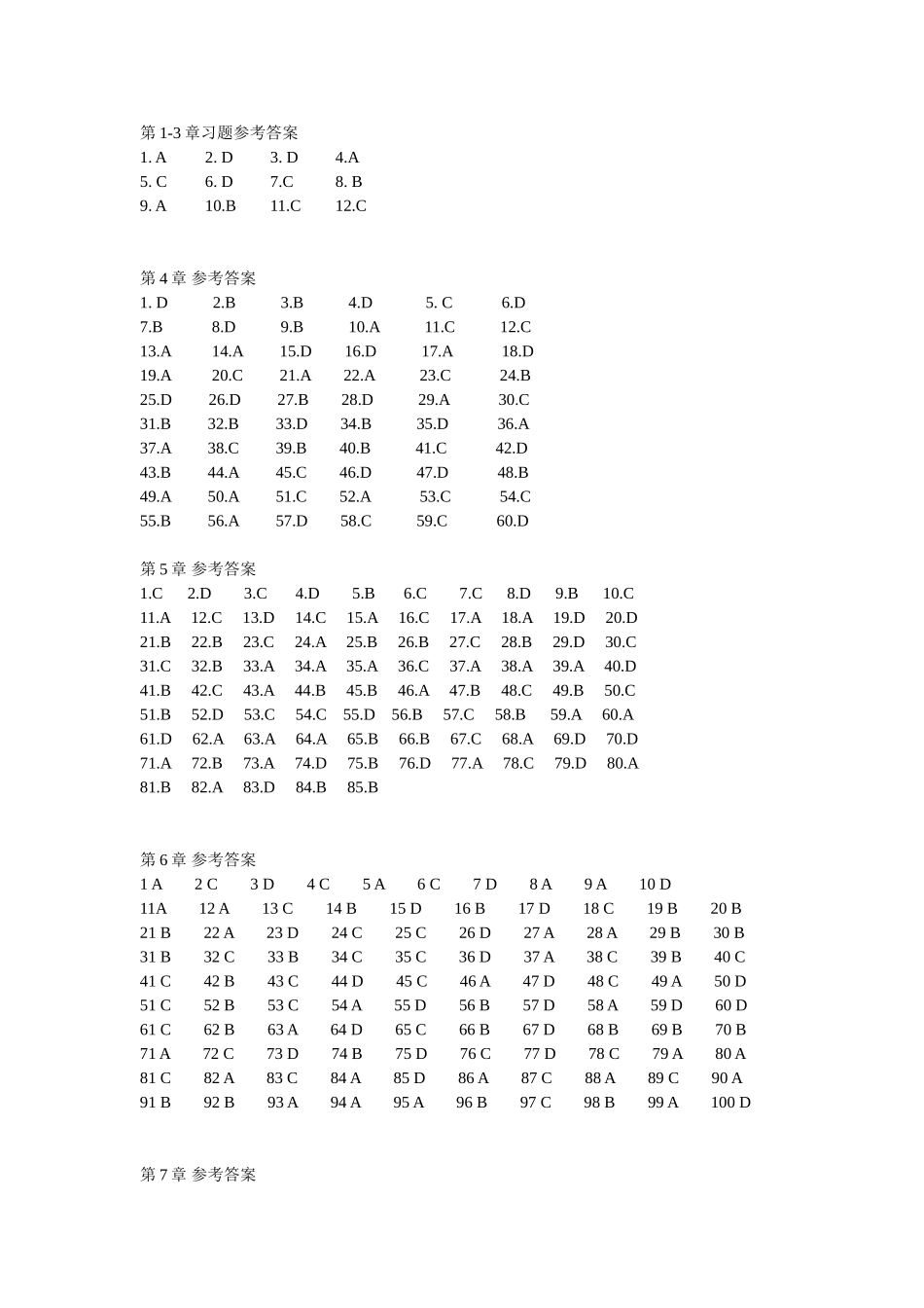 2008版本配套分章节模拟题（最新857道）－答案.doc_第1页