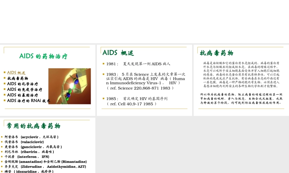 AIDS的药物治疗.ppt