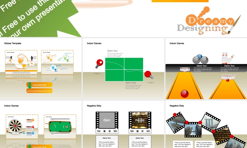 dreamydesigning的免费宣传图表和地图.ppt