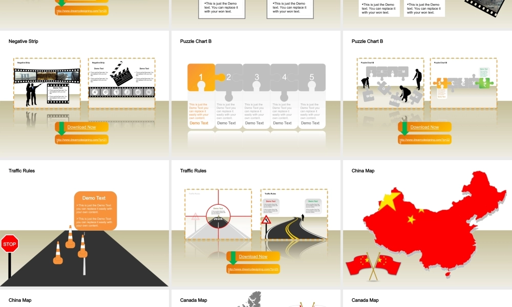 dreamydesigning的免费宣传图表和地图.ppt