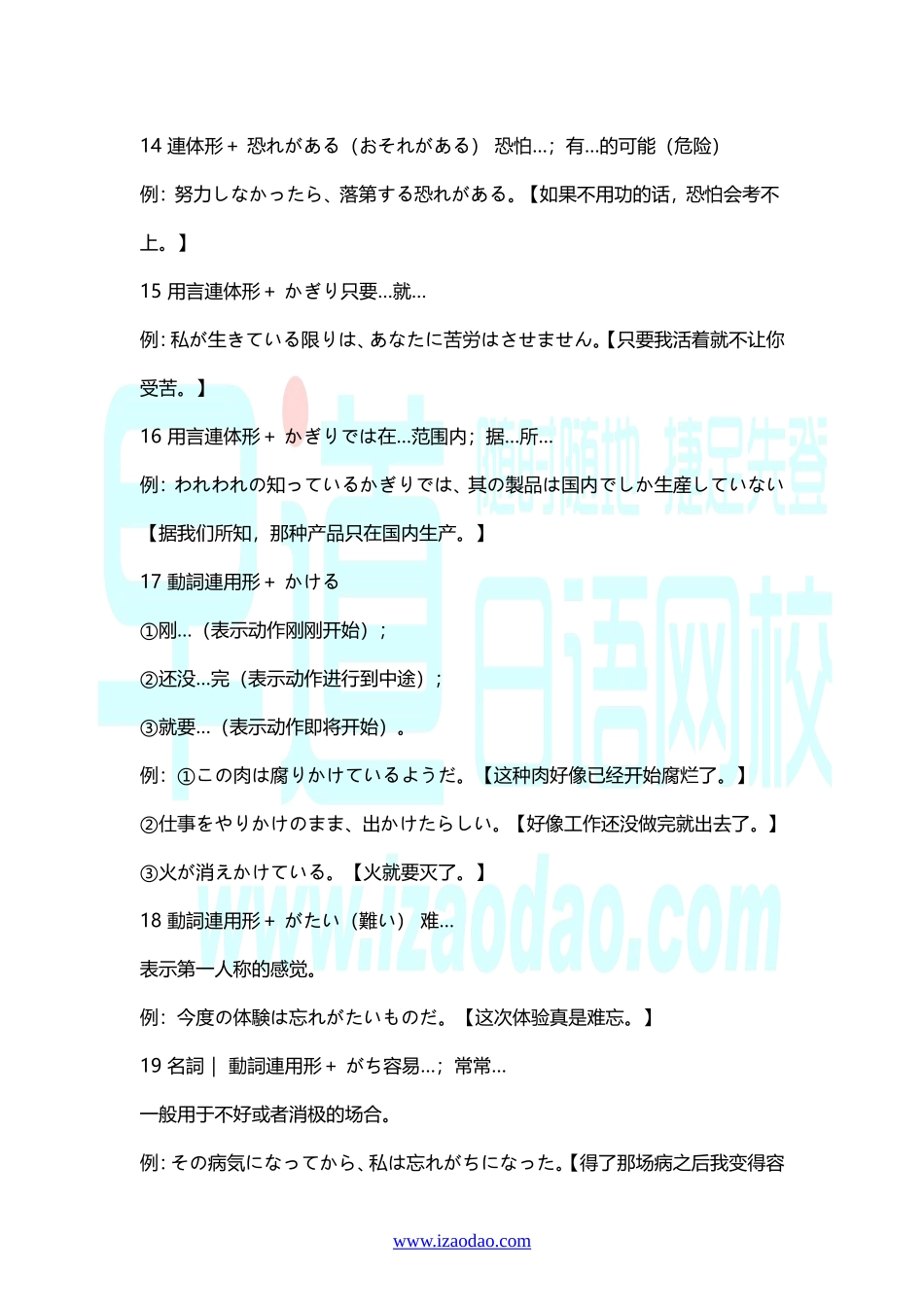 n1文法190ー中文解释含例句.doc_第3页
