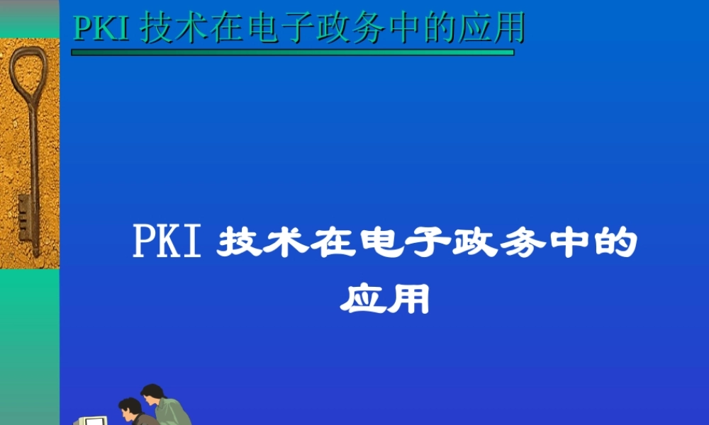 PKI技术在电子政务中的应用.ppt