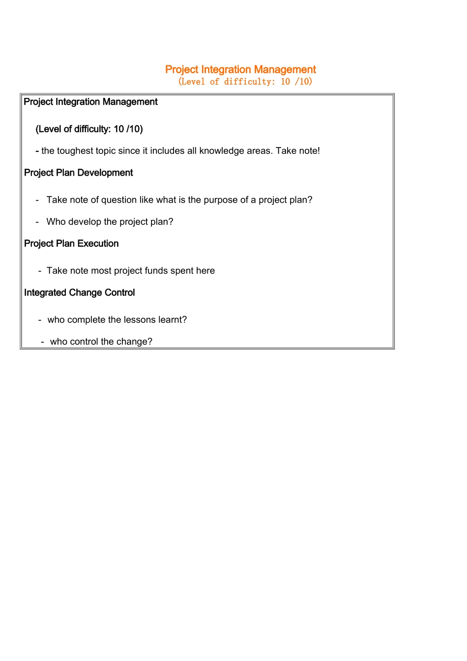 PMP项目总体管理复习要点.doc_第1页