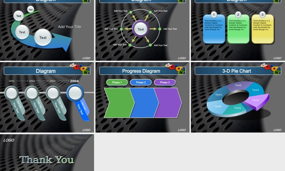 TG黑底拼图PPT模板.ppt