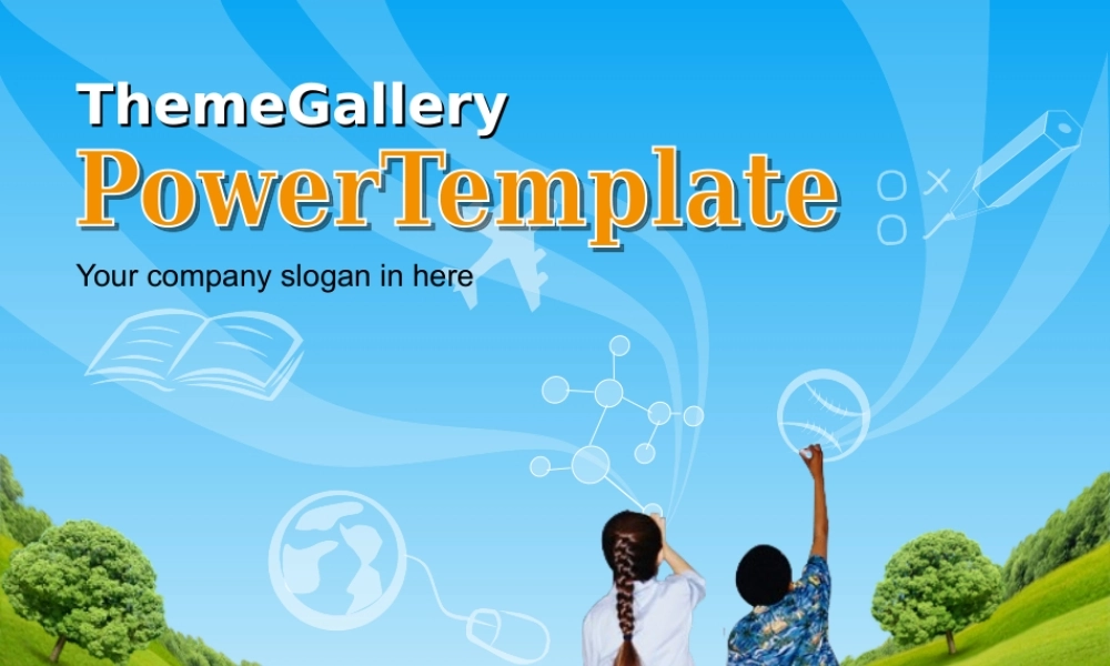 TG孩童明朗蓝色PPT模板.ppt