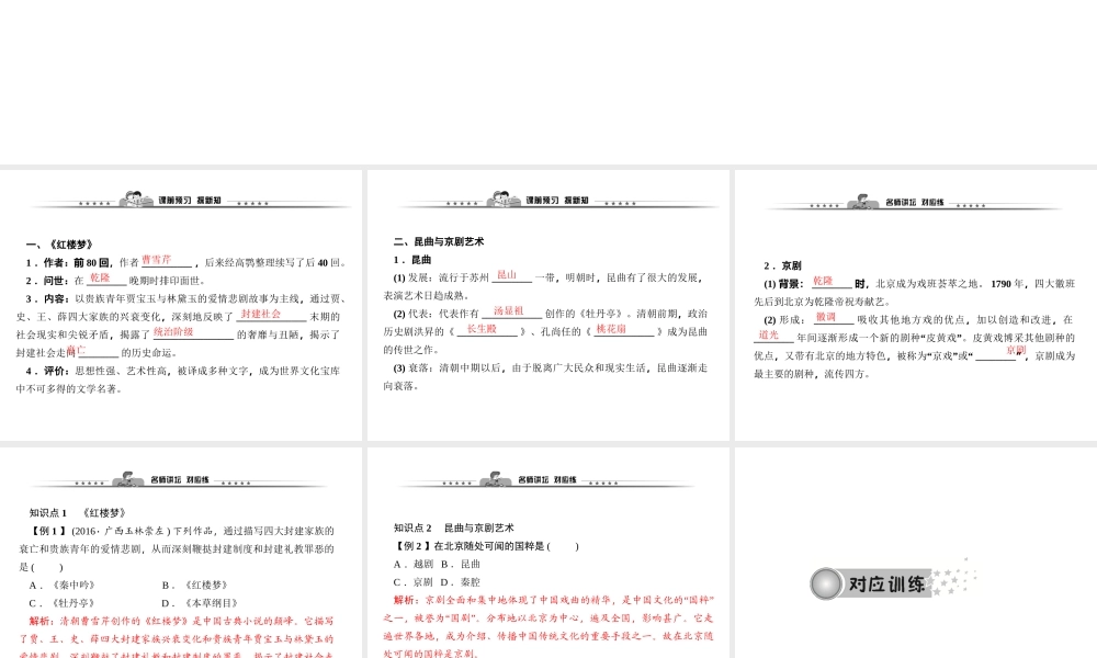 第21课　清朝前期的文学艺术.ppt