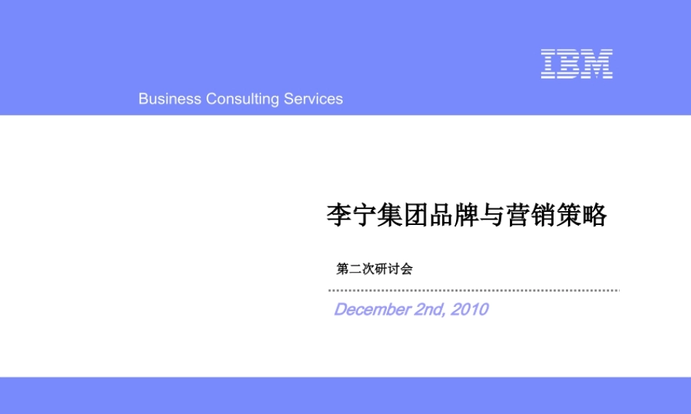 IBM咨询业务PPT模板.ppt