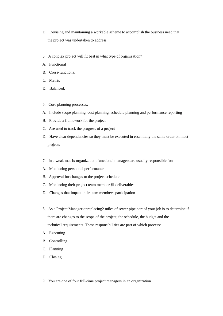 PMP认证考试试题精选一.doc_第2页