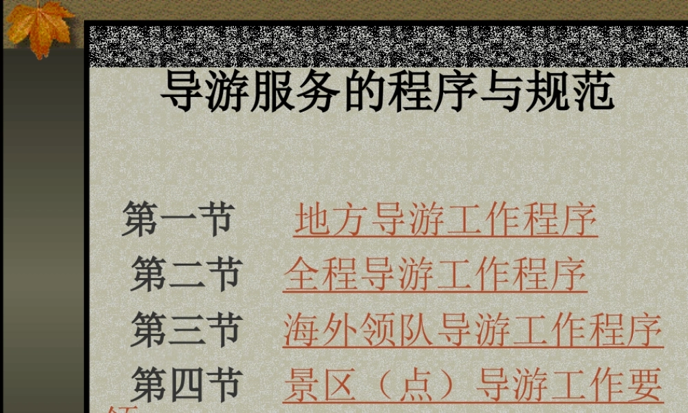 导游服务的程序与规范.ppt