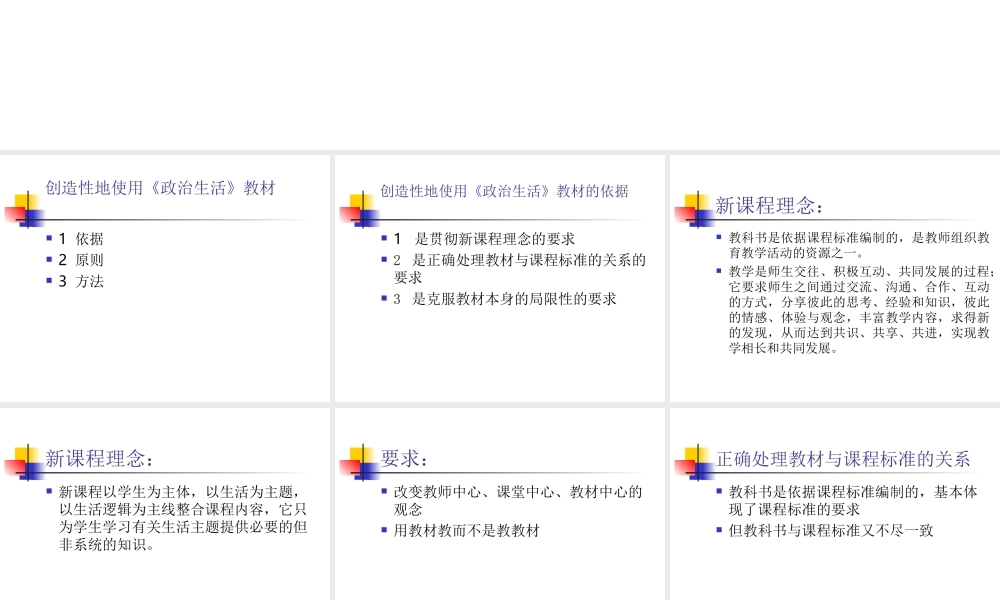 创造性地使用《政治生活》教材.ppt