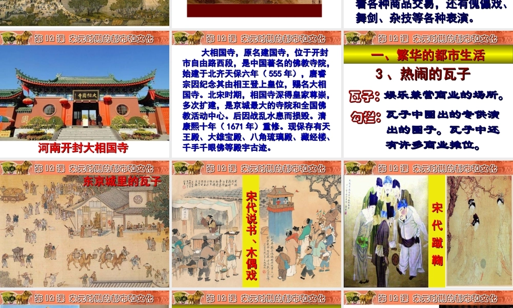 第12课宋元时期的都市和文化.ppt