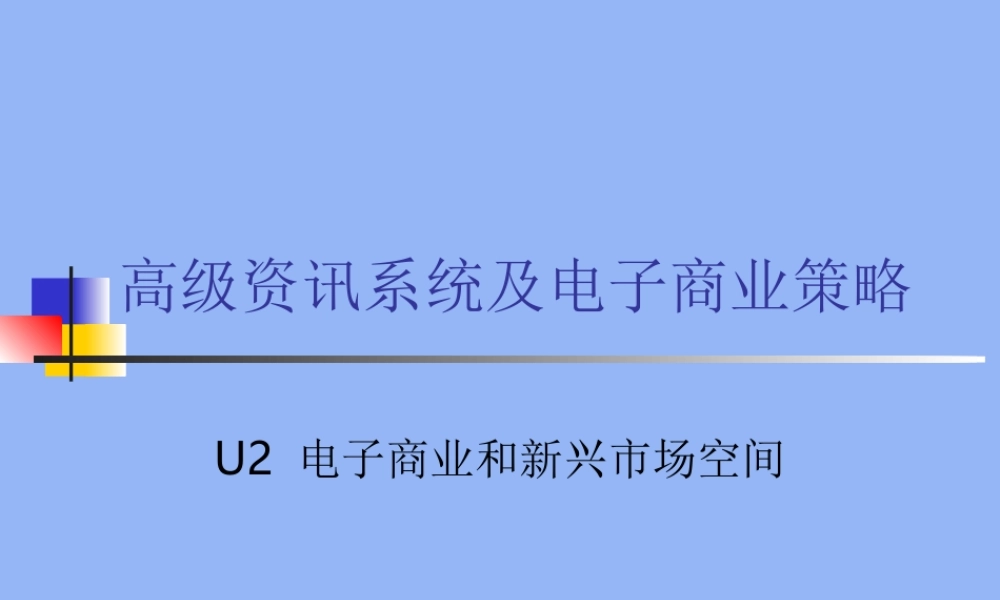 高级资讯系统及电子商业策略.ppt