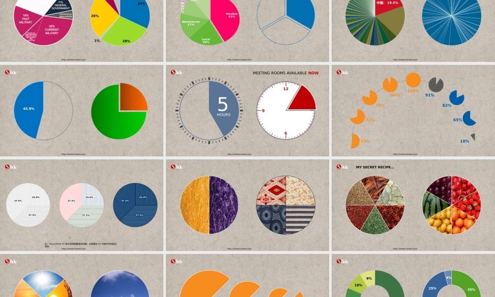 饼图素材（合集）.pptx