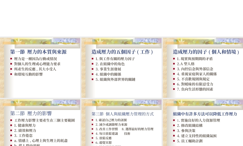 工作壓力與魅力管理.ppt