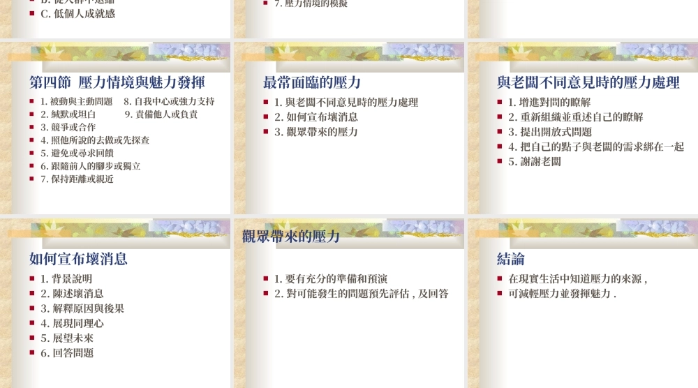 工作壓力與魅力管理.ppt