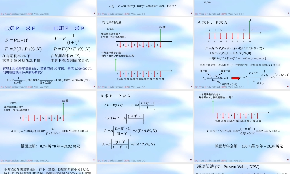 財務評估方法.ppt