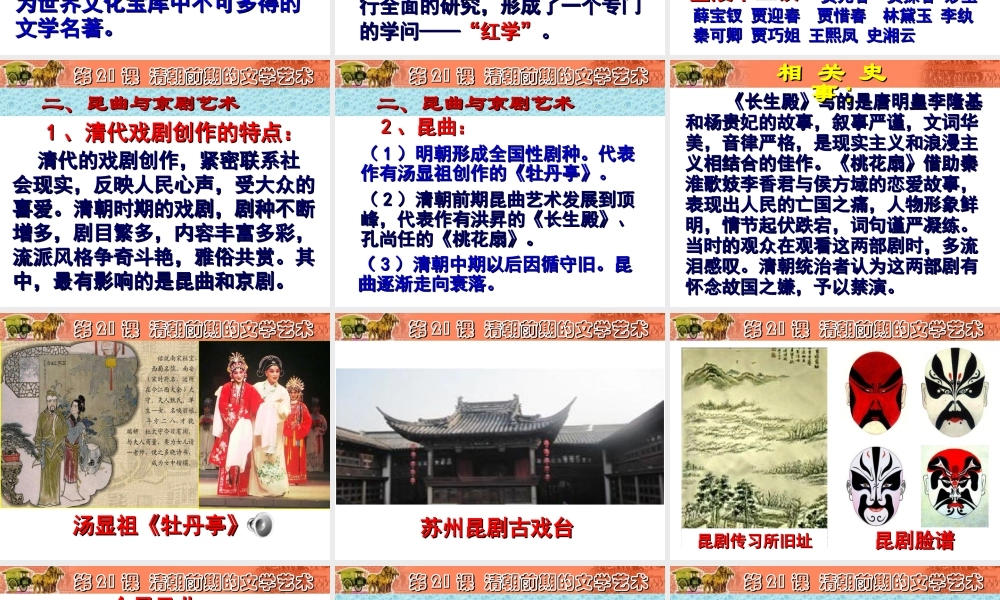 第21课 清朝前期的文学艺术.ppt