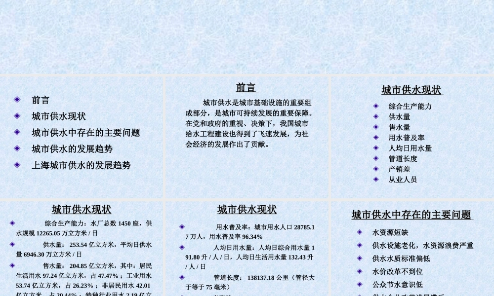 城市供水的发展和趋势.ppt