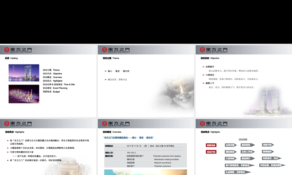 东方之门鉴宝活动策划方案.ppt