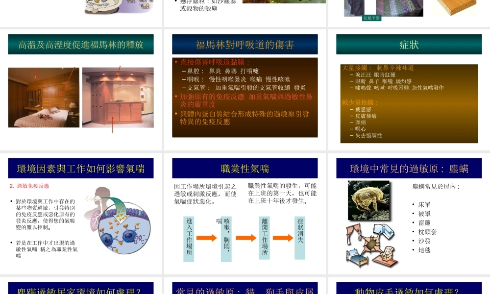 環境、工作因素與氣喘.ppt