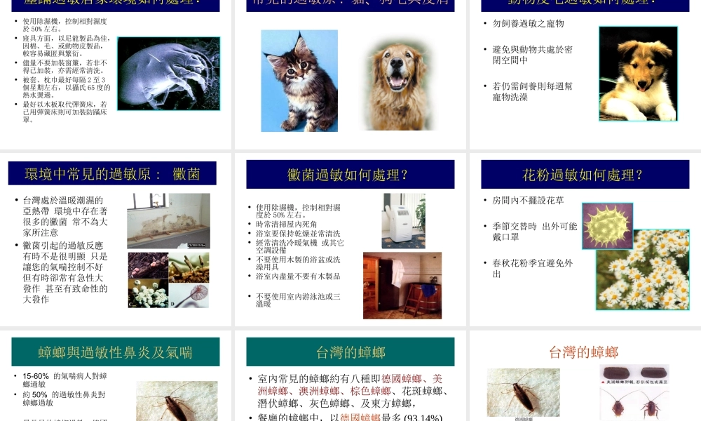 環境、工作因素與氣喘.ppt