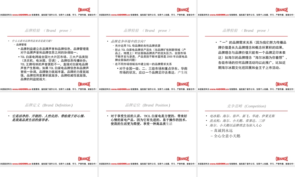 TCL白家电品牌检验.ppt