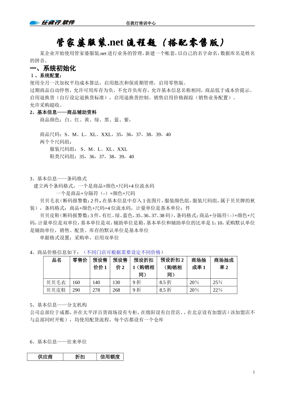 管家婆服装.net流程题（8.0）.doc_第1页