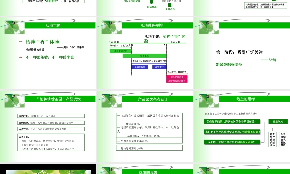加多宝绿茶春夏推广计划.ppt