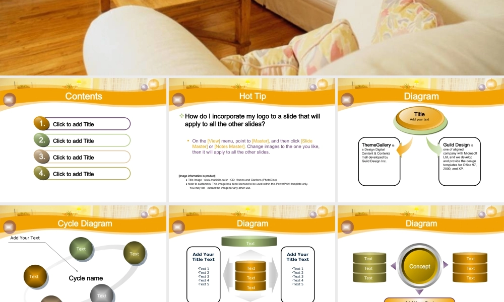 TG橙色家居PPT模板.ppt