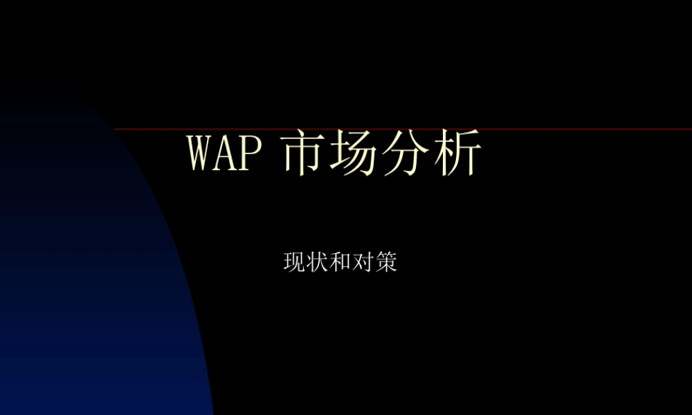 WAP市场分析.ppt