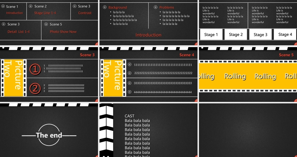 电影风格动态模板-film（含动画）.ppt
