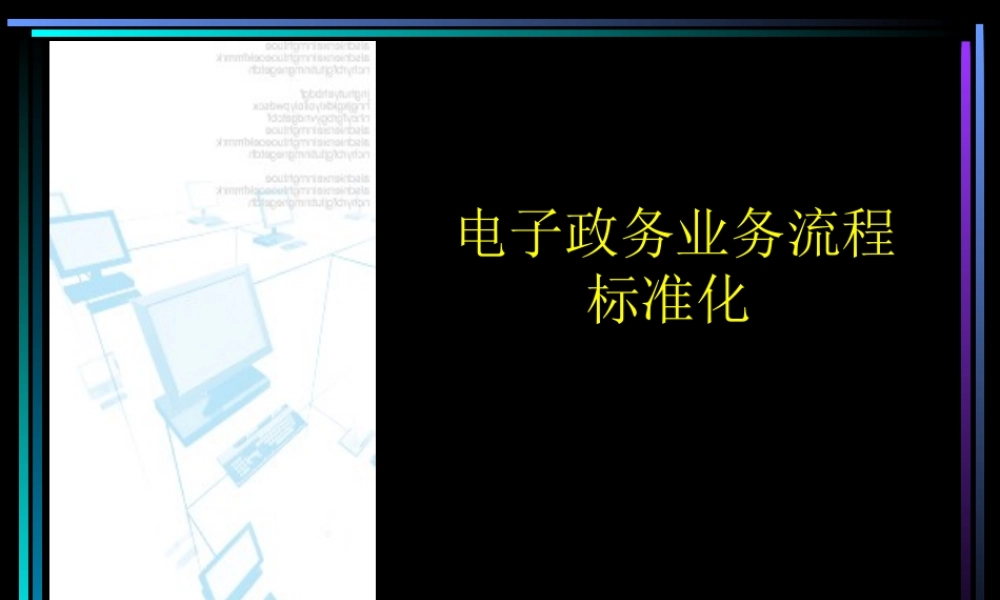 电子政务业务流程标准化.ppt