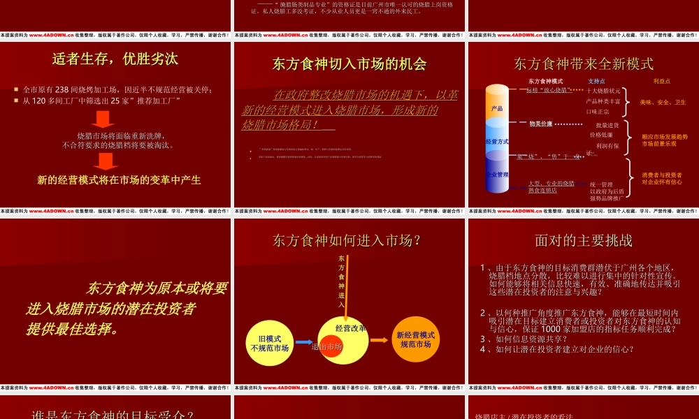 东方食神烧腊熟食连锁店上市推广案.ppt