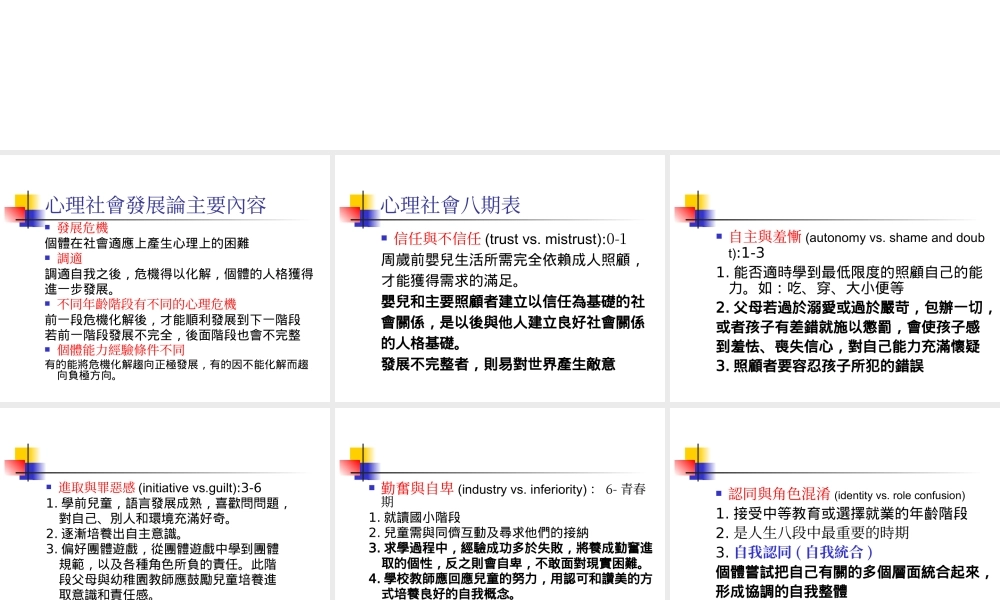 艾里克森的心理社会论.ppt