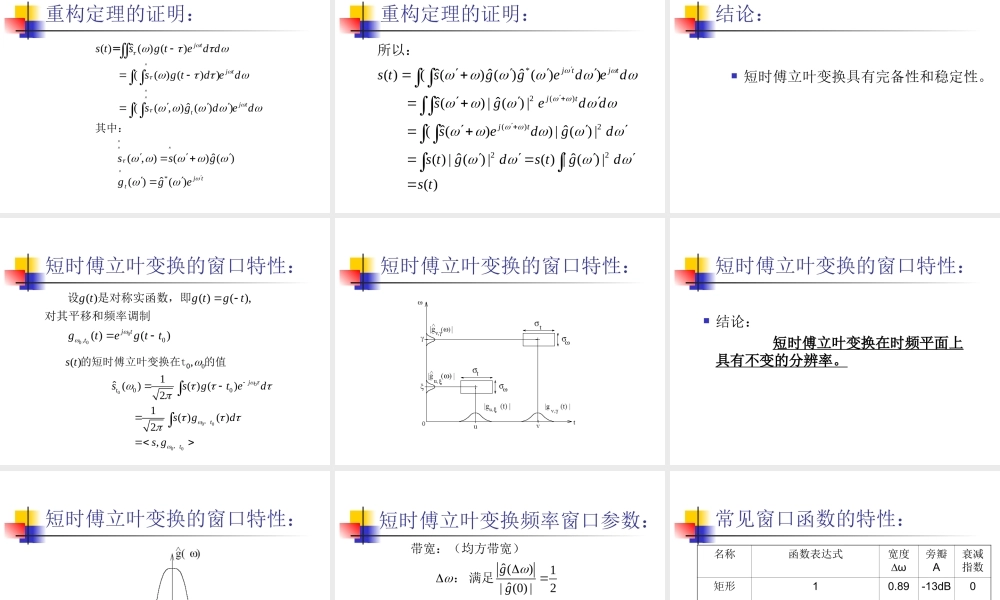 短时傅立叶变换.ppt