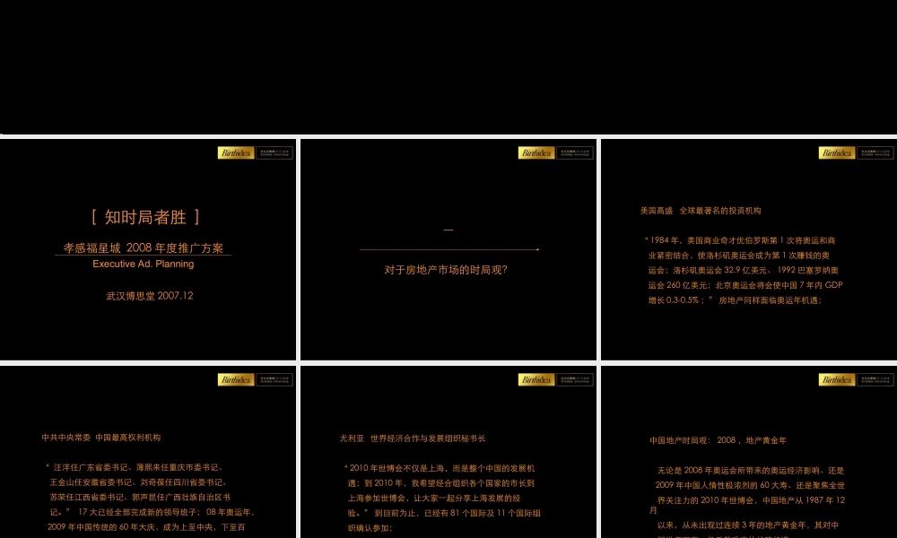 博思堂-孝感福星城 2008年度营销推广方案-39PPT.ppt