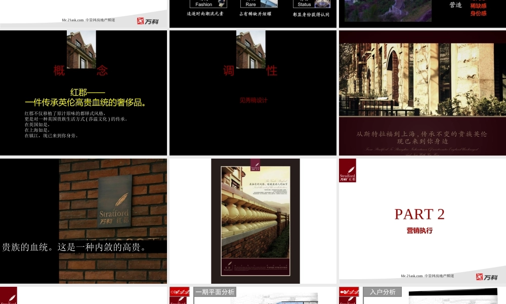 蓝色创意-万科2008年镇江市红郡营销推广计划.ppt