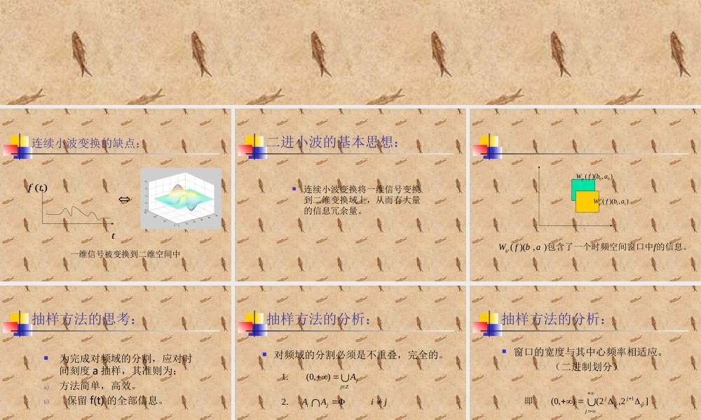 二进小波变换.ppt