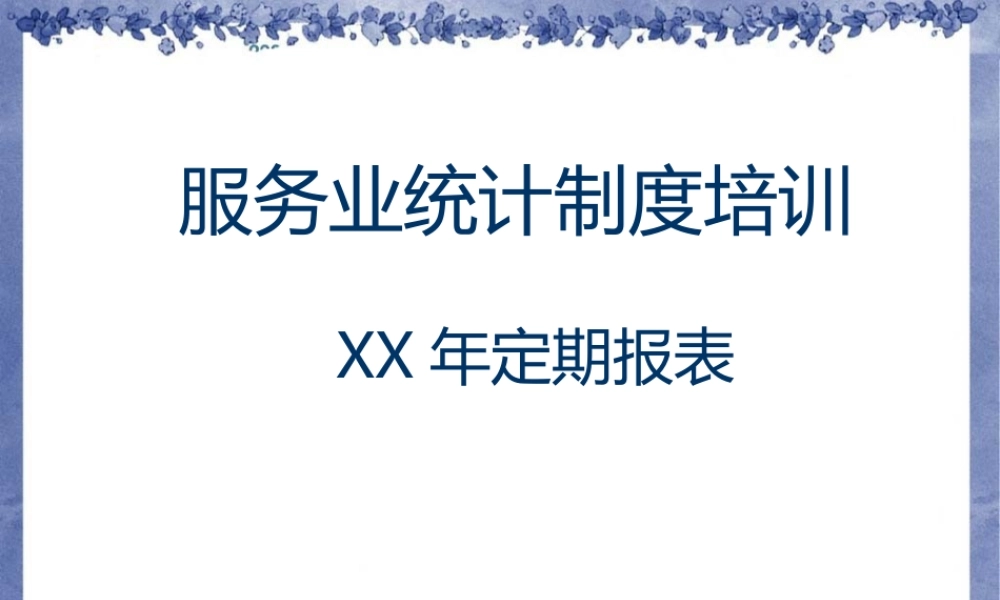 服务业统计制度培训.ppt