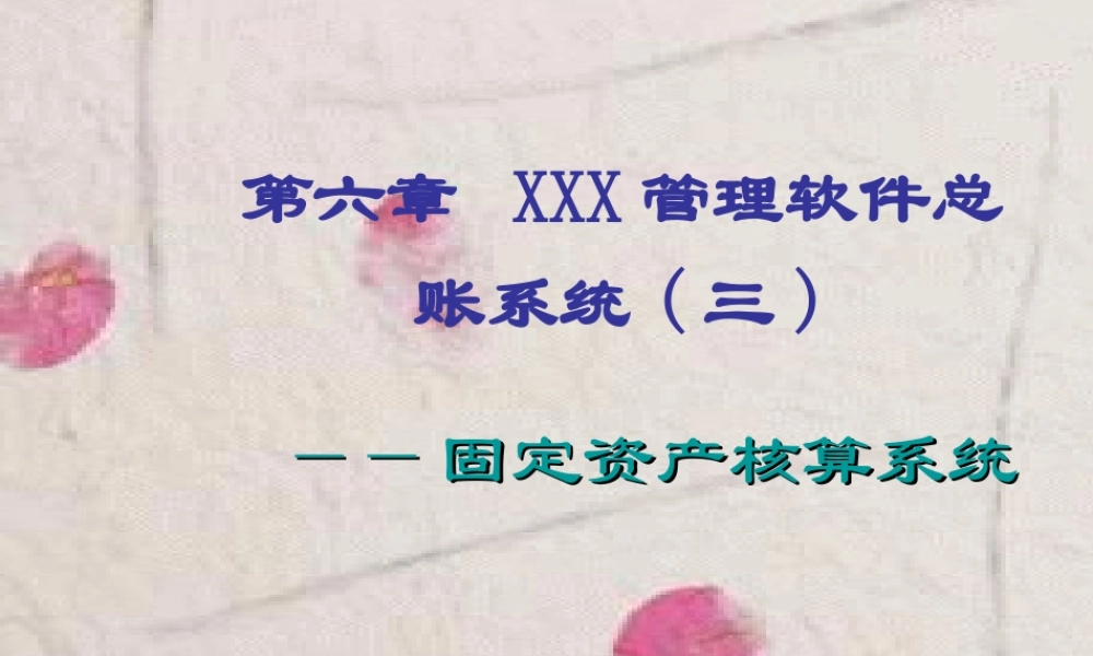 管理软件总帐系统.ppt