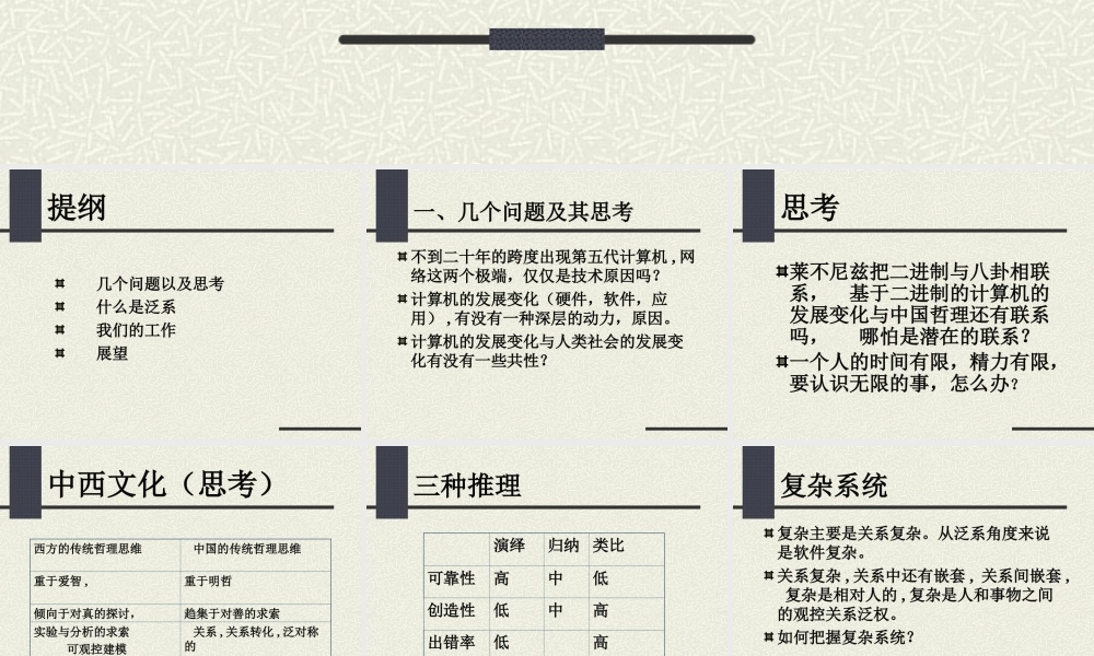 泛系理论与计算机科学.ppt