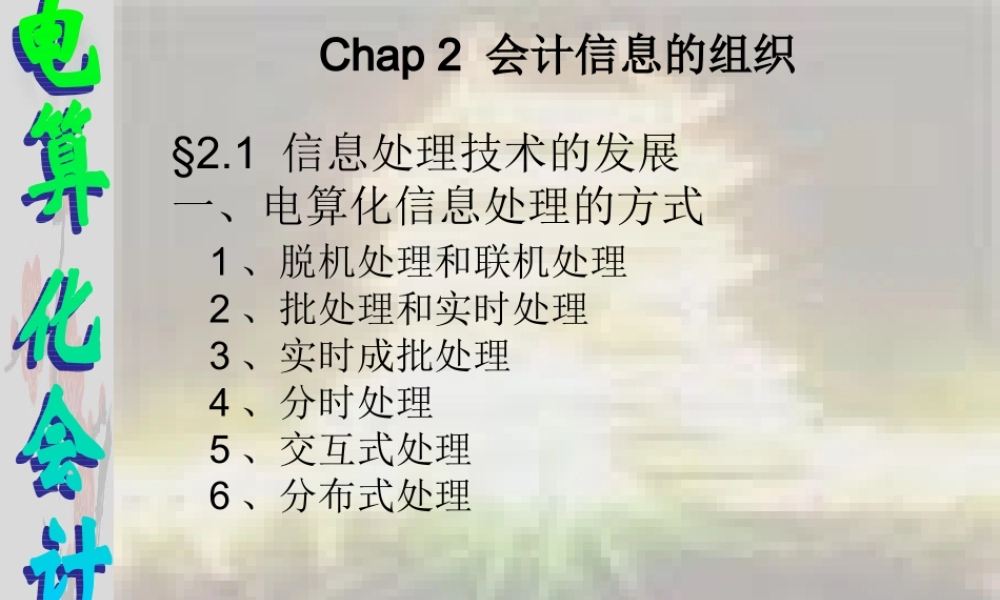 会计信息的组织.ppt