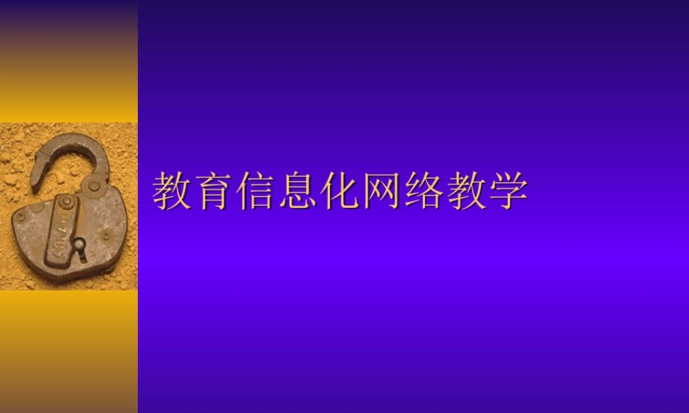 教育信息化网络教学.ppt