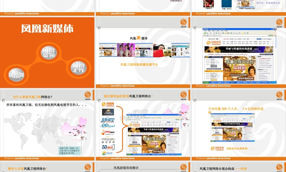 凤凰卫视网络直播联播平台广告方案 .ppt